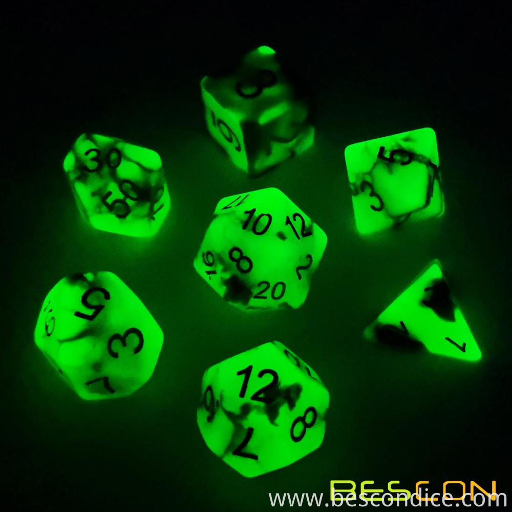 Spooky Rock Glowing Role Playing Dice Set 3